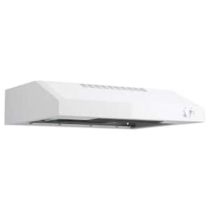 24 in. Over the Range Convertible Under the Cabinet Range Hood in White
