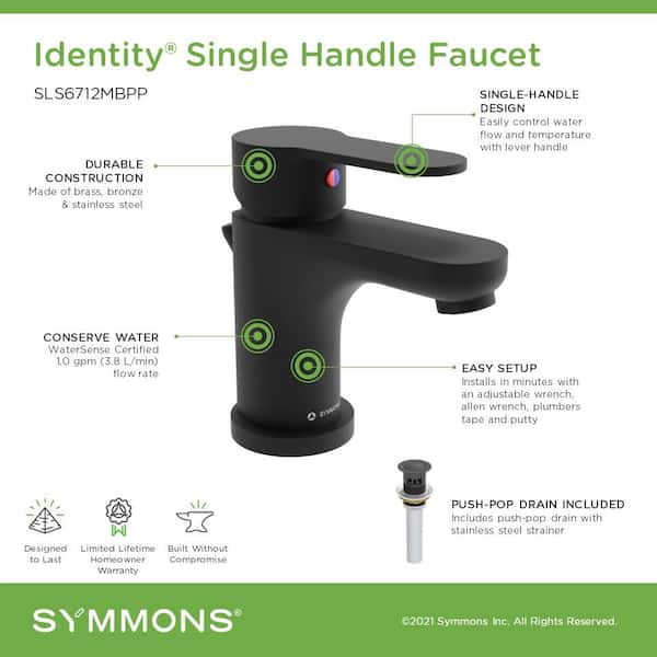 Symmons Identity Single Hole Single-Handle Bathroom Faucet with