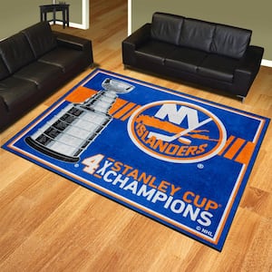 New York Islanders Blue 8 ft. x 10 ft. Plush Area Rug