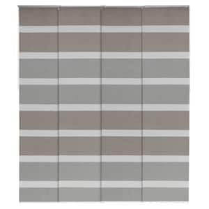 Limestone Natural Woven Adjustable Sliding Glass Door Blind with 23 in. Slates Upto 86 in. W x 96 in. L
