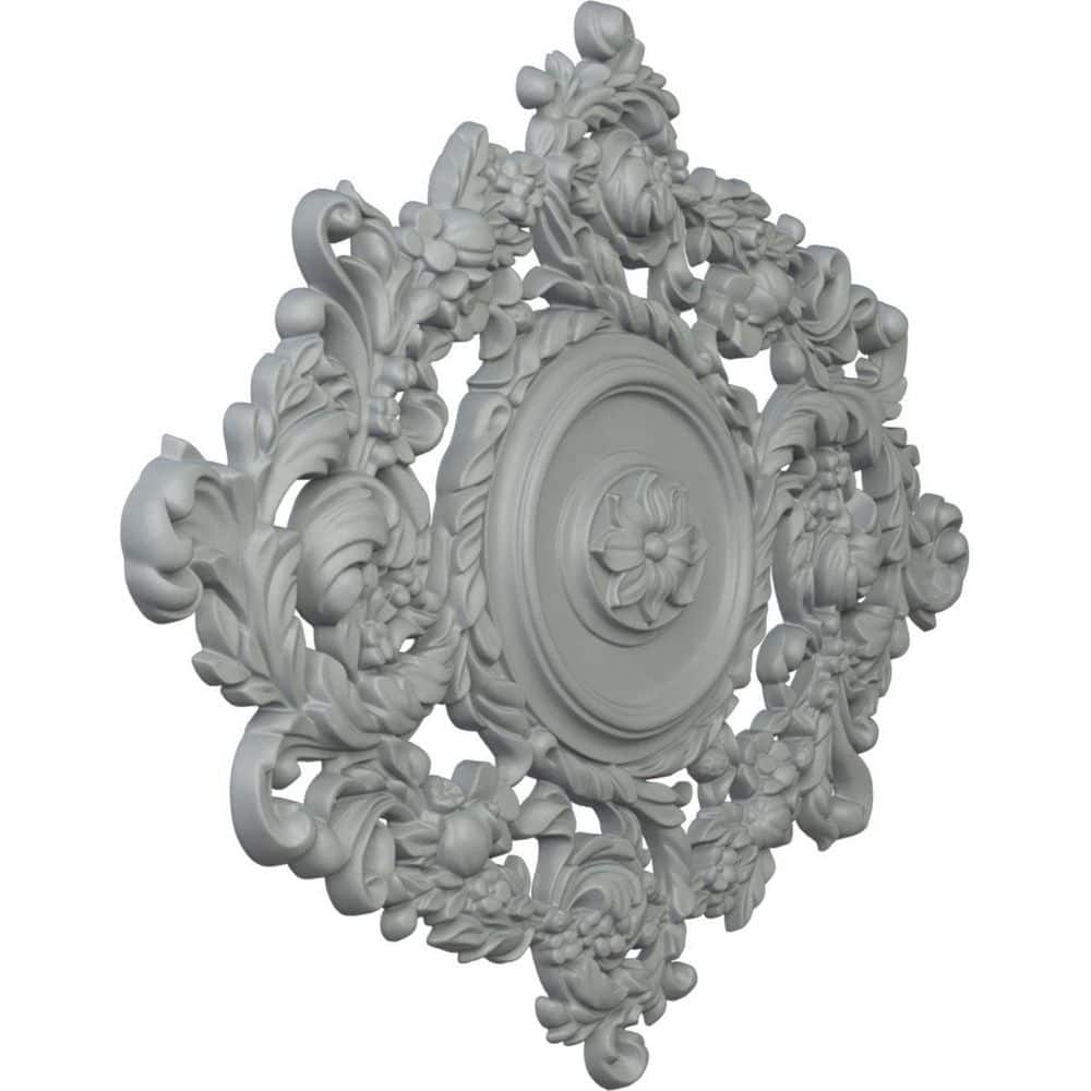 Primed White Ornate Urethane Ceiling Medallion 22.5" x 30.38"