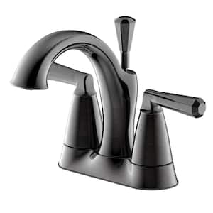 Liege 4 in. Centerset Double Handle Bathroom Faucet with Drain in Oil Rubbed Bronze
