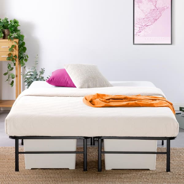 Zinus Smart Base Black Metal Twin XL Essential Mattress Foundation Bed Frame FANT SBFEB 14X The Home Depot