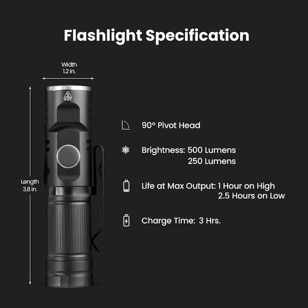 Feit Electric 500 Lumens 3.8 in. Super Bright Pivot Head