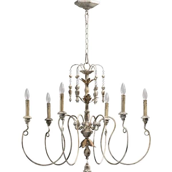 Salento 6- -Light Persian White Chandelier