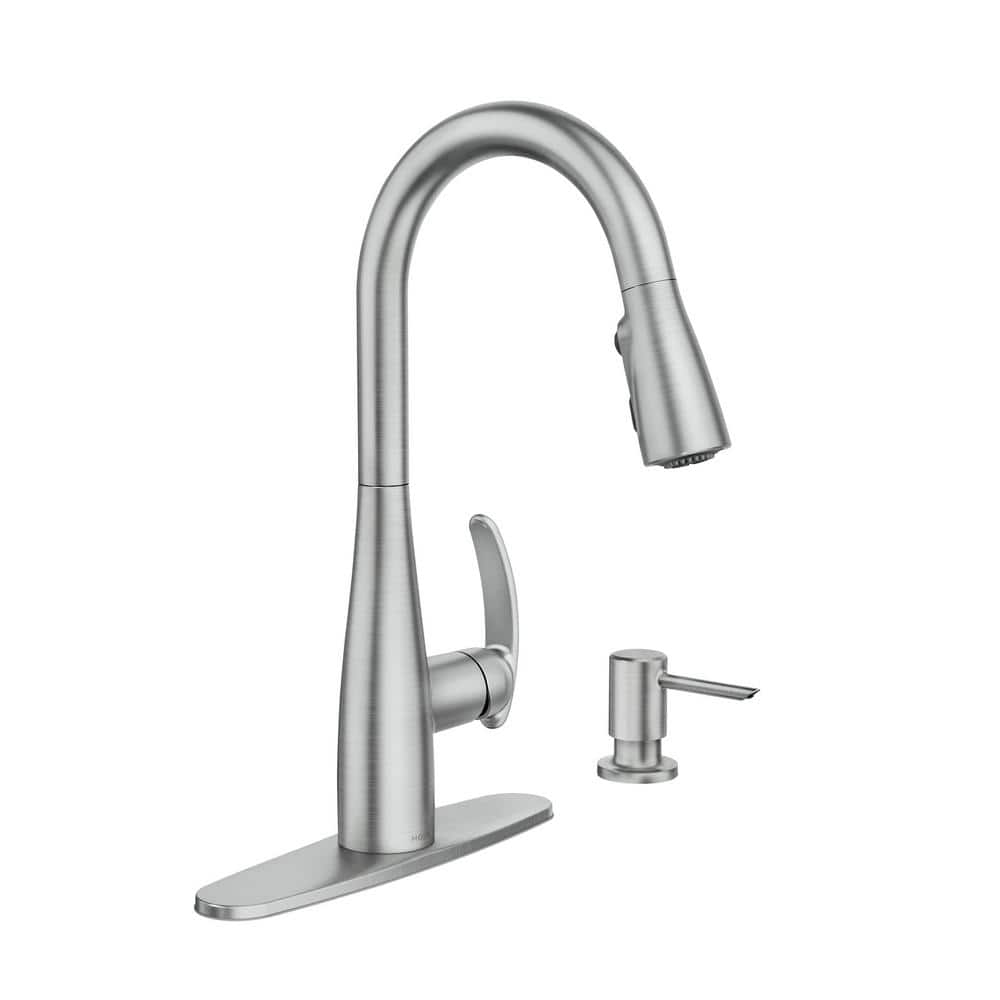 MOEN  Reyes Single-Handle Pull-Down Sprayer Kitchen Faucet with Reflex and Power Clean in Spot Resist Stainless