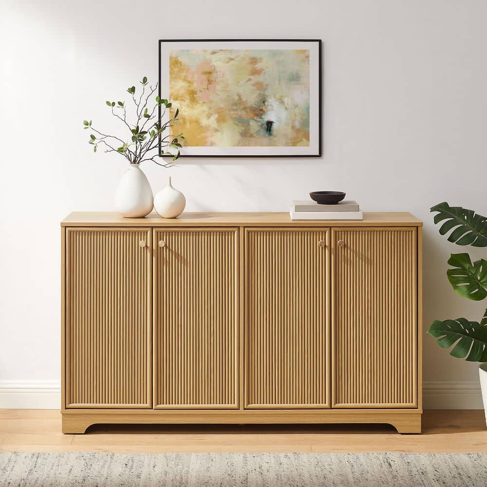 CROSLEY FURNITURE Naomi White Oak Wood Buffet CF4235-WO - The Home