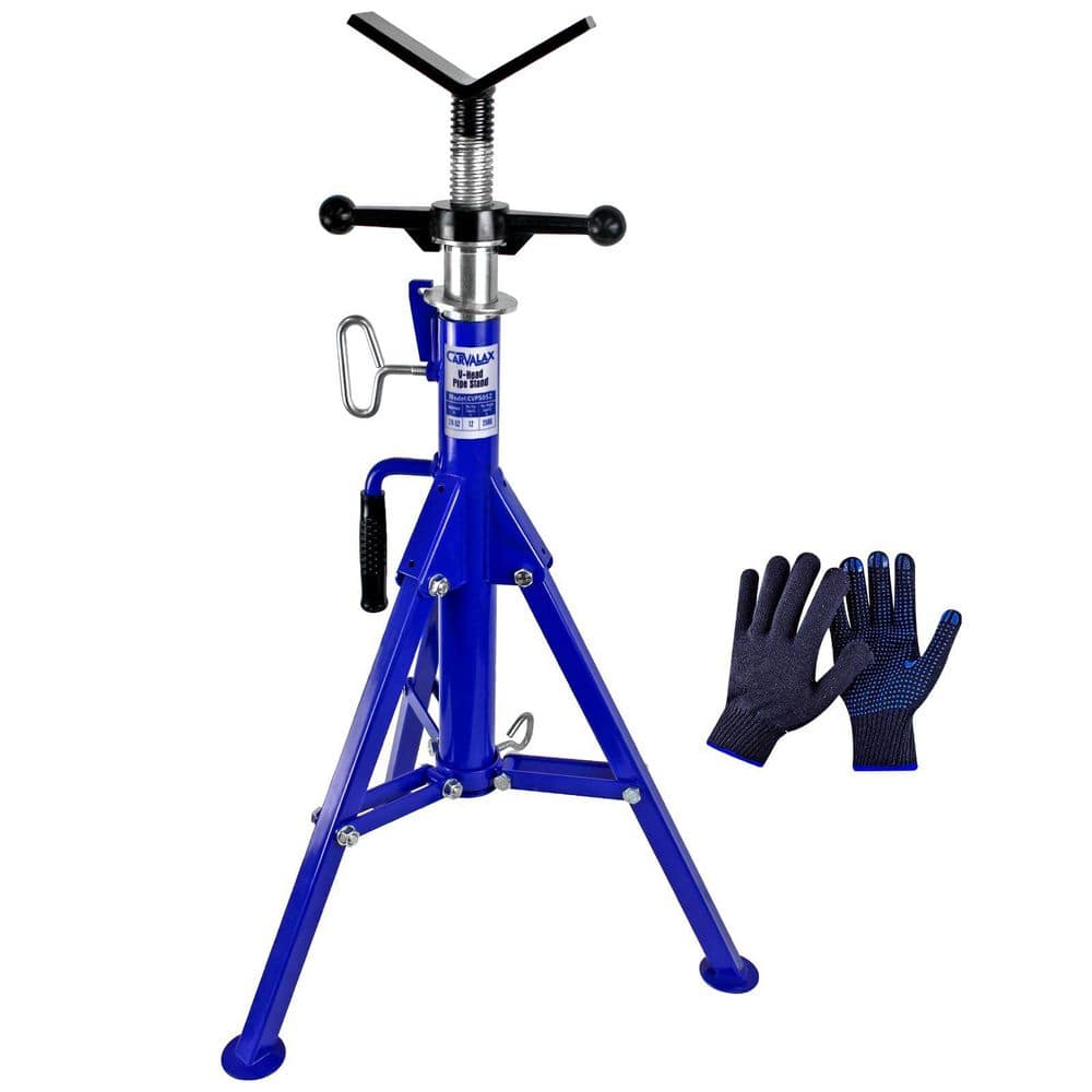 "28""-52"" V-Head Pipe Jack Stand Fits 1/2""-12"" Pipe Capacity 2500 lb. Load Capacity, Steel Jack Stand with Folding Legs" price history on PriceWatchPro
