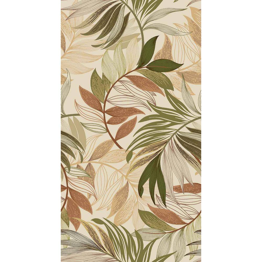 Oasis Nutmeg Beige Leaves Outdoor Wicker Cushion Set