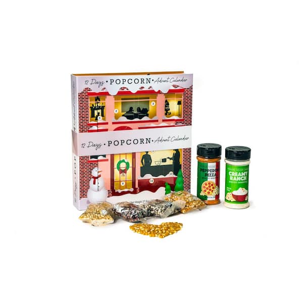 Wabash Valley Farms Flavorful Popcorn Holiday Countdown 3 -Piece Popcorn and Seasonings Popcorn Set