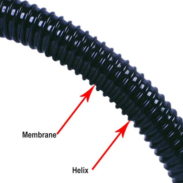 1/2 in. Dia x 25 ft. UL Sizing Black Non Kink, Corrugated, Flexible PVC Pond Tubing 1/2 in. Dia x 25 ft. UL Sizing Black Non Kink, Corrugated, Flexible PVC Pond Tubing