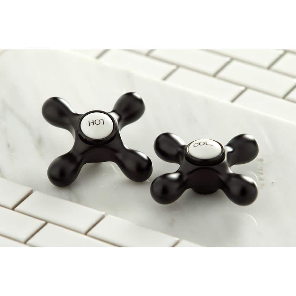 Oil Rubbed Bronze Wall-Mount Kitchen Faucet with Pull-Down Sprayer