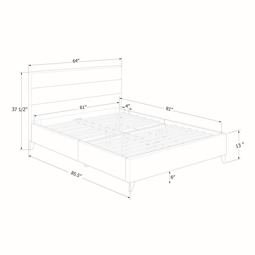 Green Velvet Upholstered Queen Platform Bed with Headboard