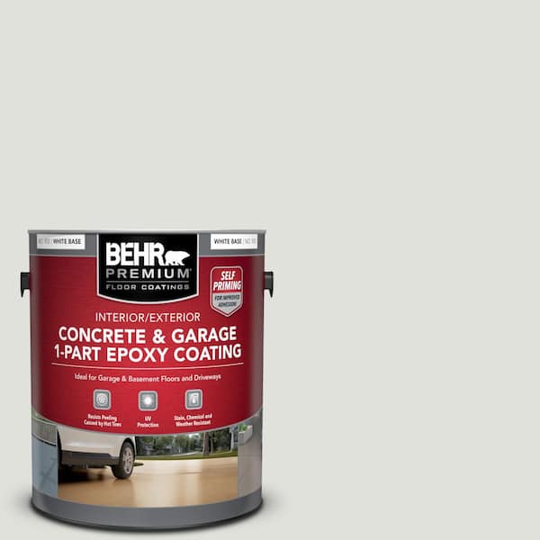 BEHR PREMIUM 1 gal. #GR-W06 Winds Breath Self-Priming 1-Part Epoxy Satin Interior/Exterior Concrete and Garage Floor Paint