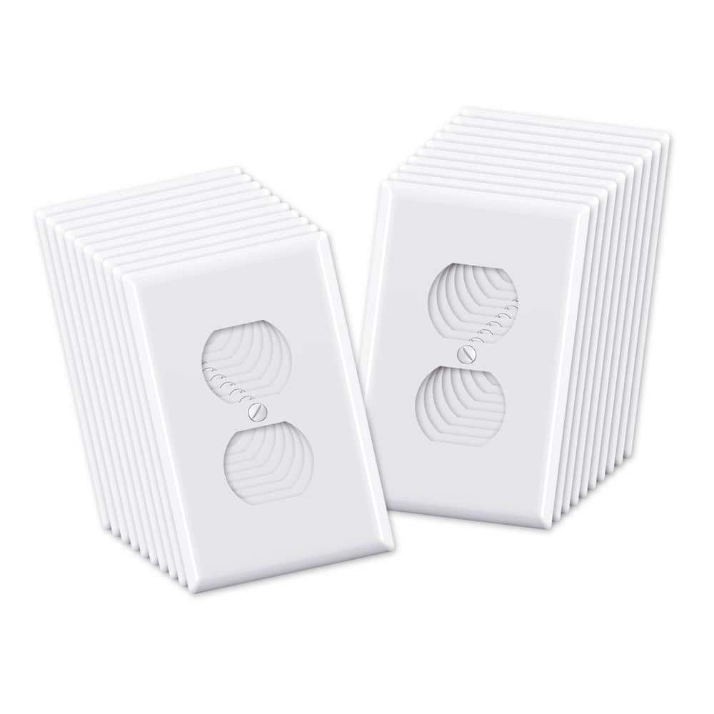 1-Gang Midsize 4.9 in. x 3.15 in. Duplex Switch Wall plate, UL Listed, Glossy White (20-pack) price history on PriceWatchPro