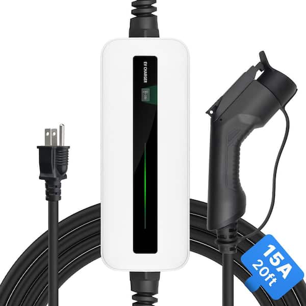 Ahfiwaso 20ft 120-Volt Level 1 EV Charger Cable 15A NEMA 5-15 Plug