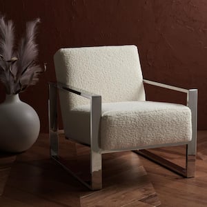 Ramos Ivory/Silver Accent Chair
