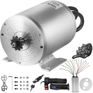 Electric Brushless DC Motor 3000-Watt Brushless Motor Kit 4900 RPM with Controller Throttle Grip for Electric Scooter