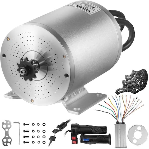 VEVOR Electric Brushless DC Motor 3000-Watt Brushless Motor Kit 4900 RPM with Controller Throttle Grip for Electric Scooter