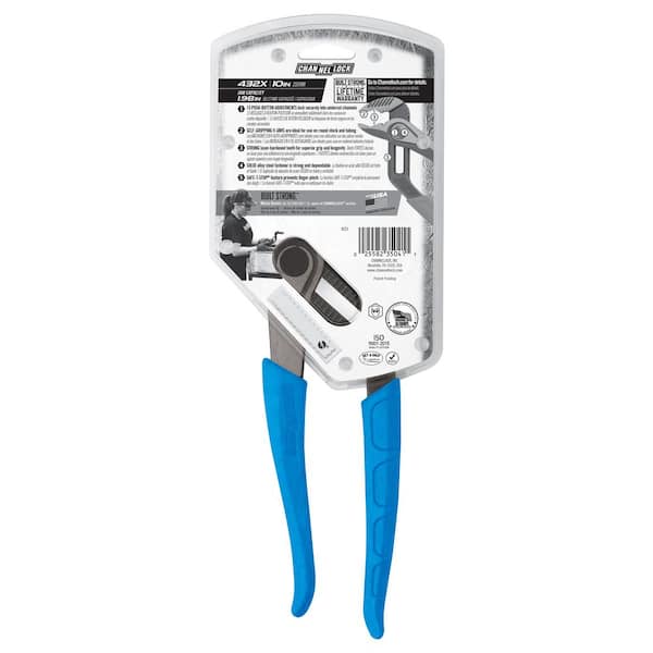 Channellock 10 in. V-JAW SPEEDGRIP Tongue and Groove Pliers 432X