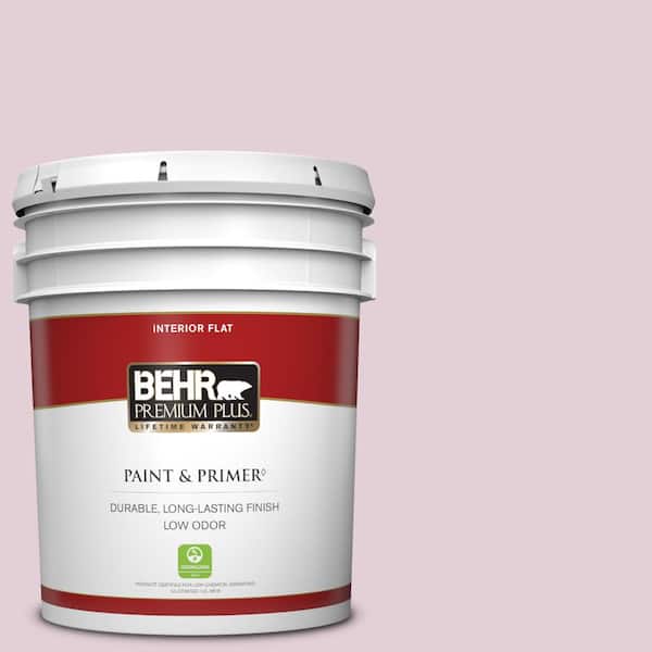 BEHR PREMIUM PLUS 5 gal. #S120-2 Etiquette Flat Low Odor Interior Paint & Primer