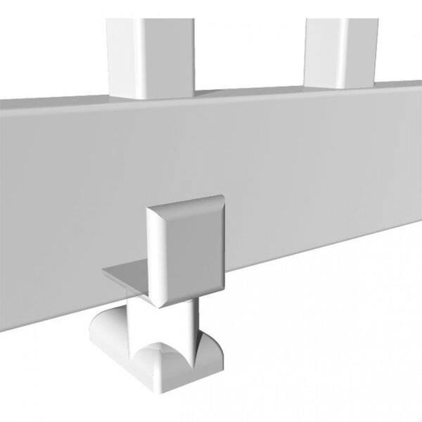 RDI Crossover 4 in. Vinyl White Finish Level Rail Support Kit for Rail Sections 8 ft. and Over