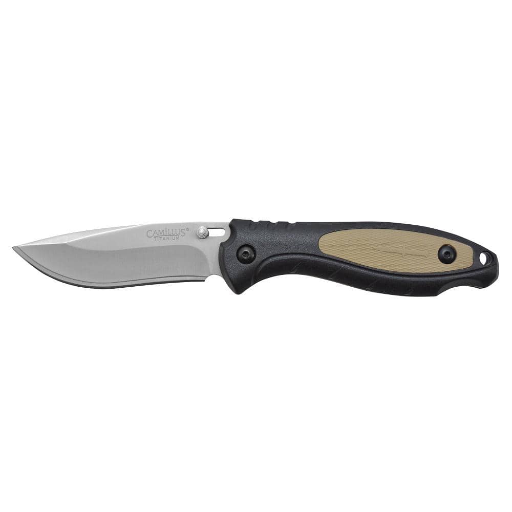 Camillus TigerSharp 3.35 in. Titanium Bonded Drop Point Fixed Blade