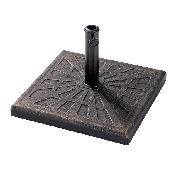 maocao hoom Resin Patio Umbrella Base in Bronze
