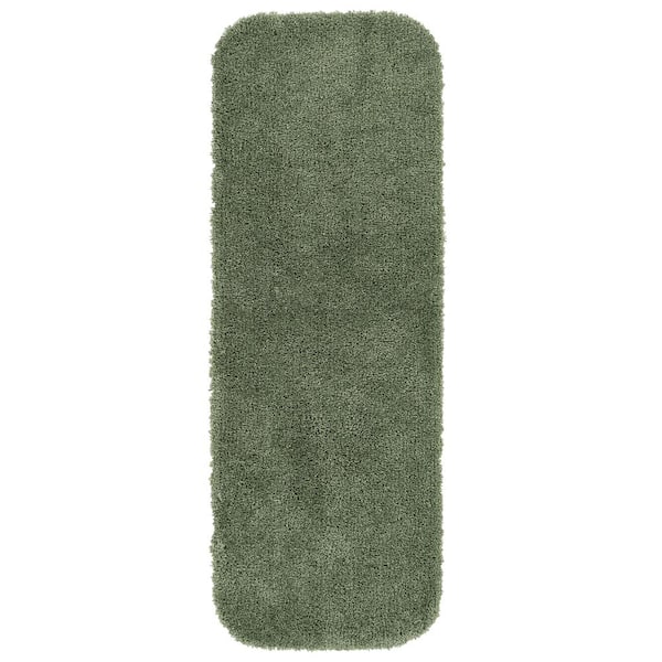 Garland Rug Serendipity Deep Fern 22 in. x 60 in. Washable Bathroom Accent Rug
