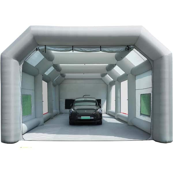 39 ft. x 20 ft. x 13 ft. Portable Inflatable Paint Booth with 2-Blowers and Air Filter System