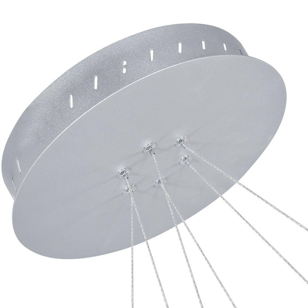 Tania Trio 32-Inch Silver Aluminum LED Chandelier