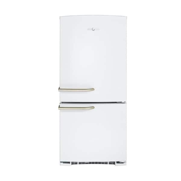 GE Artistry 29.75 in. W 20.3 cu. ft. Bottom Freezer Refrigerator in White