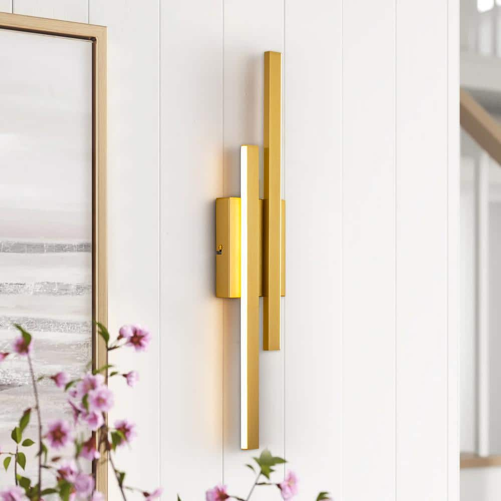 Rennnsan Aaron 2 - Light Gold Dimmable LED Wall Sconce WS8101-48708 ...