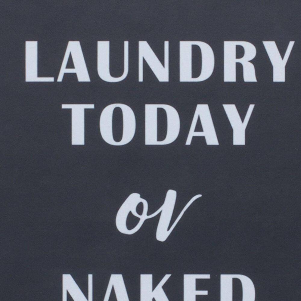 Rustic Fir Wood Laundry Sign with Black and White Text