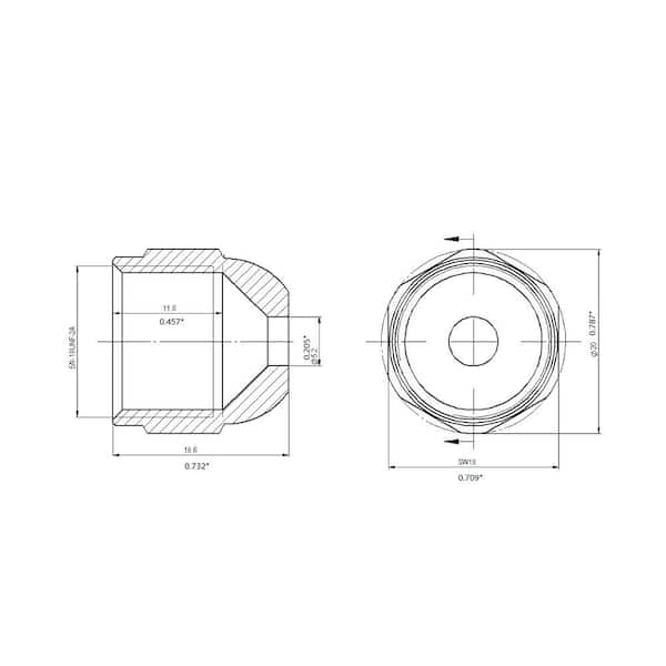3/8 in. Flare Brass Cap Fitting