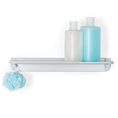 Better Living HiRISE 4 Tension Shower Caddy with Mirror White with Aluminum  70054 - The Home Depot