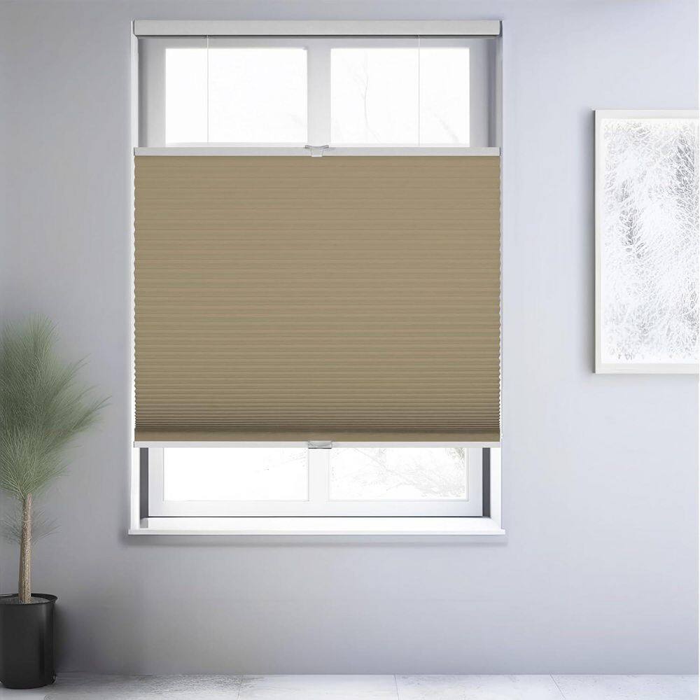 Cut-to-Size Sand Blackout Cordless Top Down Bottom Up Polyester Cellular Shades 20.75 in. W x 48 in. L price history on PriceWatchPro