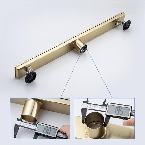 RAINLEX 28 in. Stainless Steel Linear Shower Drain with Square