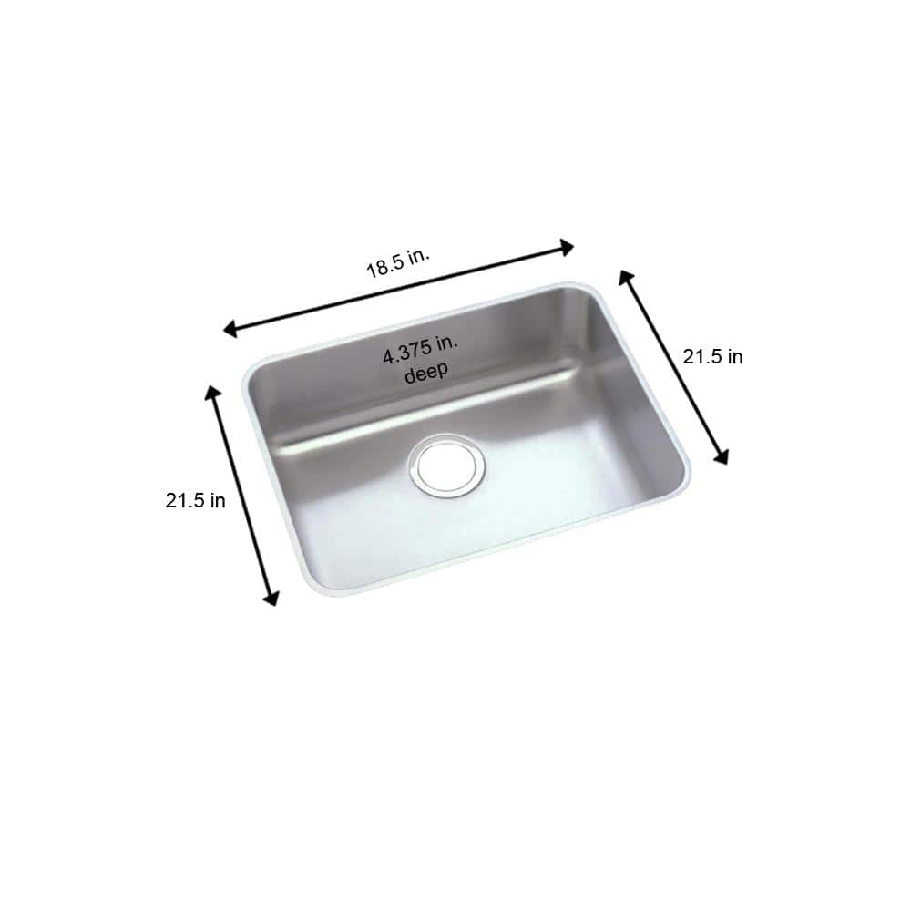 Lustertone Classic Stainless Steel Single Bowl Undermount Sink