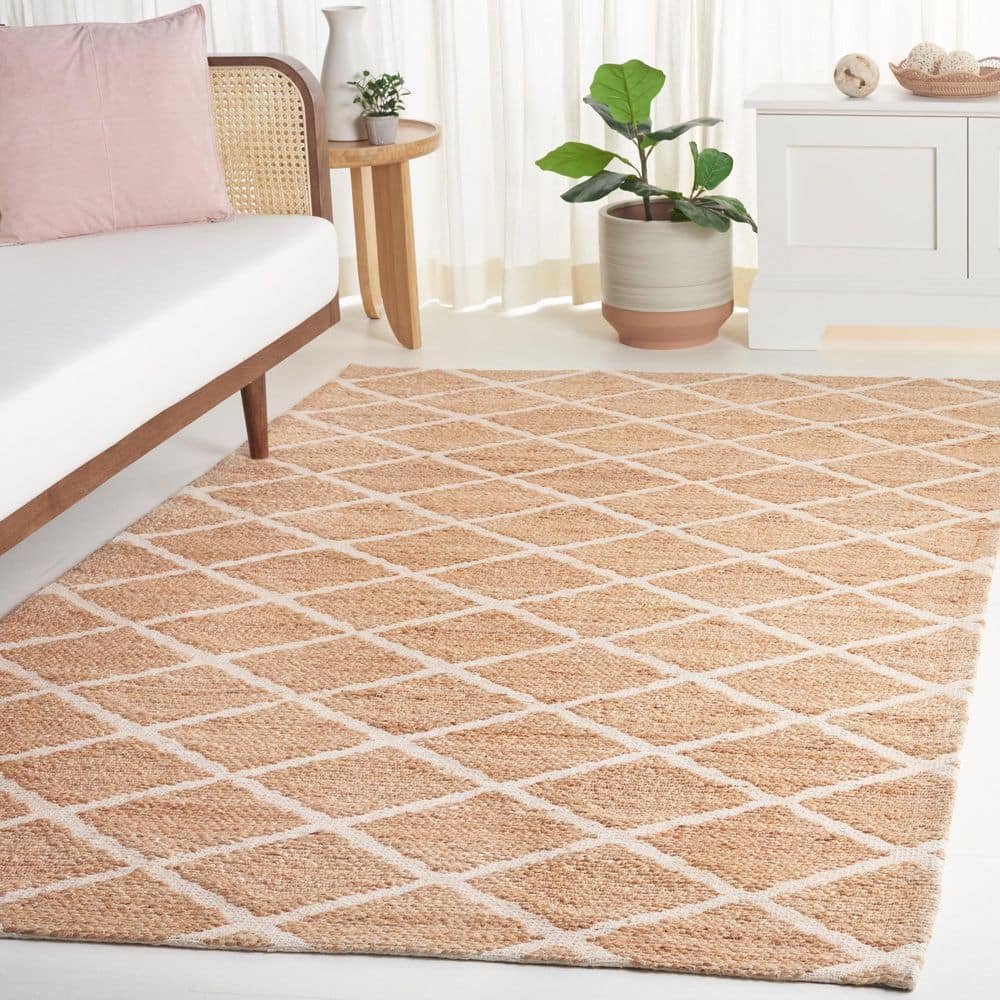 Natural Fiber 6 ft. x 9 ft. Natural/Ivory Geometric Diamond Area Rug price history on PriceWatchPro