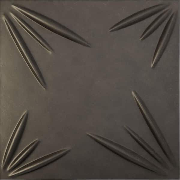Ekena Millwork 19 5/8 in. x 19 5/8 in. Inula EnduraWall Decorative 3D Wall Panel, Weathered Steel (Covers 2.67 Sq. Ft.)