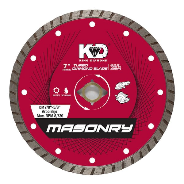 7 in. Masonry Material Cutting Turbo Rim Diamond Blade