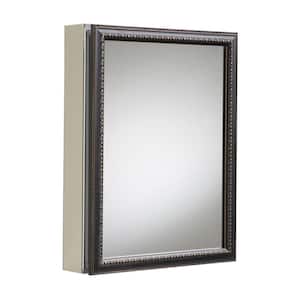 20 in. x 26 in H. Recessed or Surface Mount Mirrored Medicine Cabinet in Oil Rubbed Bronze