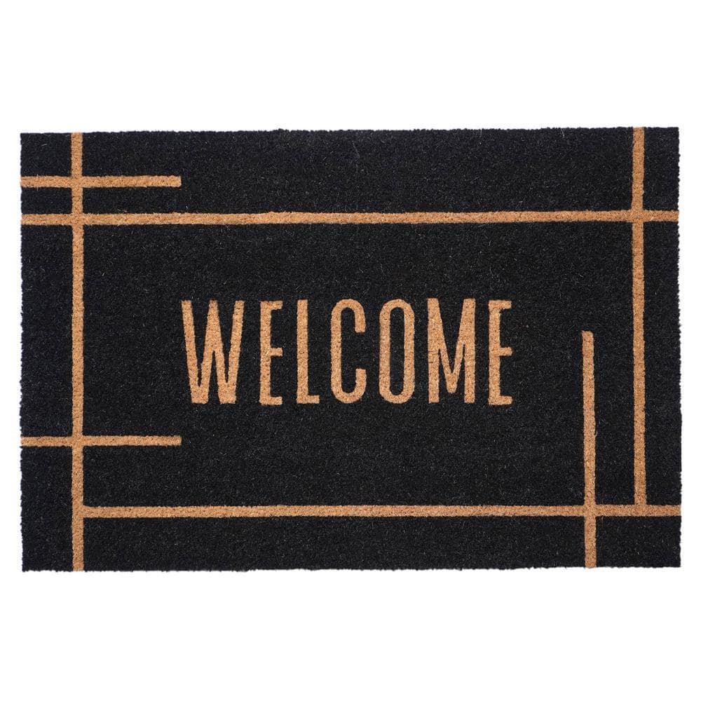 Calloway Mills Modern Black Welcome Doormat 30