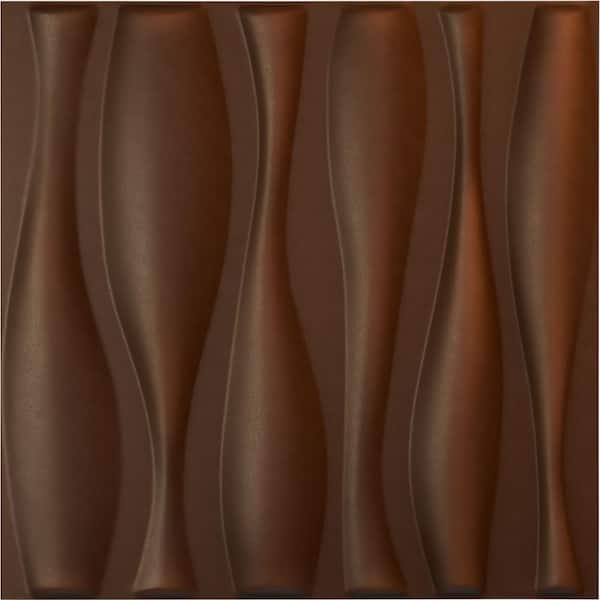 Ekena Millwork 19 5/8 in. x 19 5/8 in. Fairfax EnduraWall Decorative 3D Wall Panel, Aged Metallic Rust (Covers 2.67 Sq. Ft.)