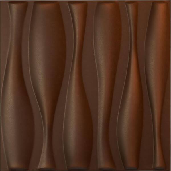 19 5/8 in. x 19 5/8 in. Fairfax EnduraWall Decorative 3D Wall Panel, Aged Metallic Rust (12-Pack for 32.04 Sq. Ft.)