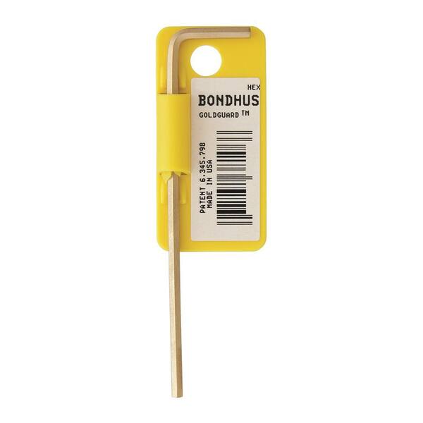 Bondhus 9/16 in. Hex End Long Arm L-Wrench with GoldGuard Finish, Tagged and Barcoded