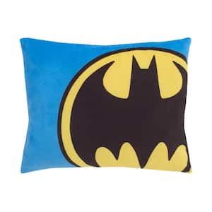 Batman - Blue, Yellow and Black Decorative Toddler 12 in. x 15 in. Throw Pillow