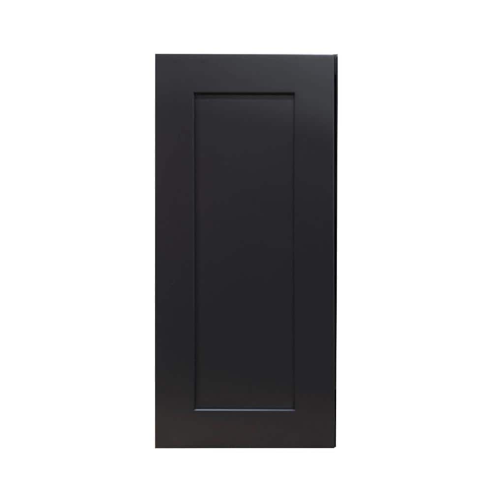 Shaker Assembled 15 in. x 36 in. x 12 in. Wall Cabinet with 1-Door in Charcoal Black price history on PriceWatchPro