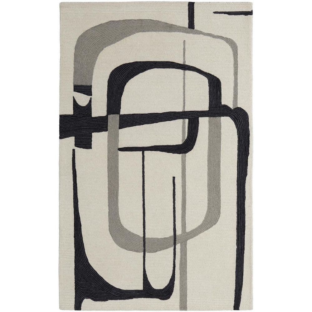 Gray, Ivory 2 ft. x 3 ft. Abstract Area Runner price history on PriceWatchPro